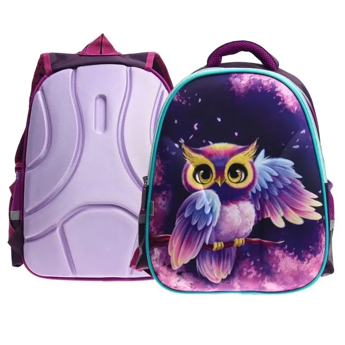 Рюкзак каркасный школьный, 39 х 30 х 14 см, Calligrata "Сова"