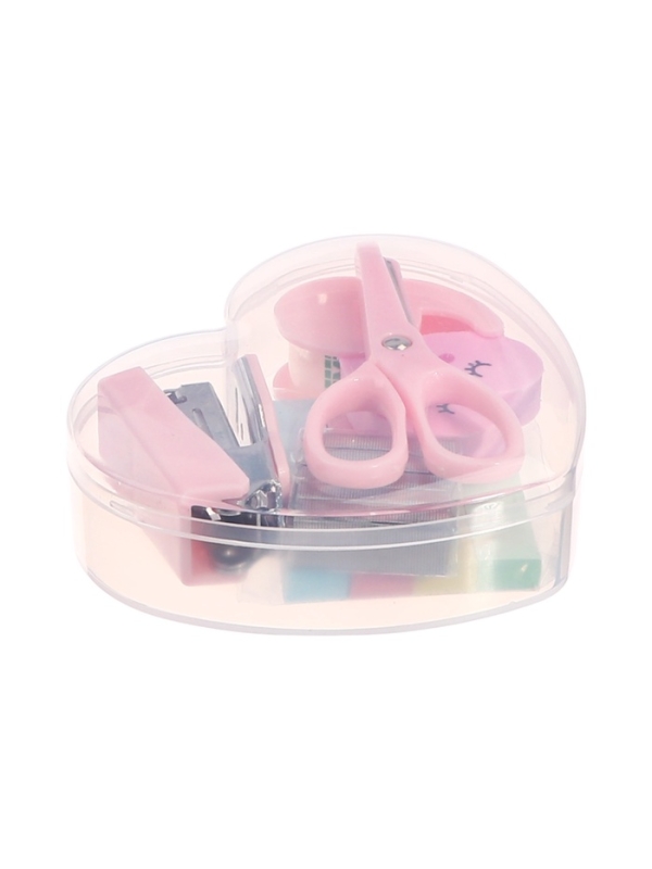 Степлер №10, от 5л, скобы 500шт, дисп.с клейк.лент10мм*2м,ножн,ластик,блок50л-4цв-10х49мм