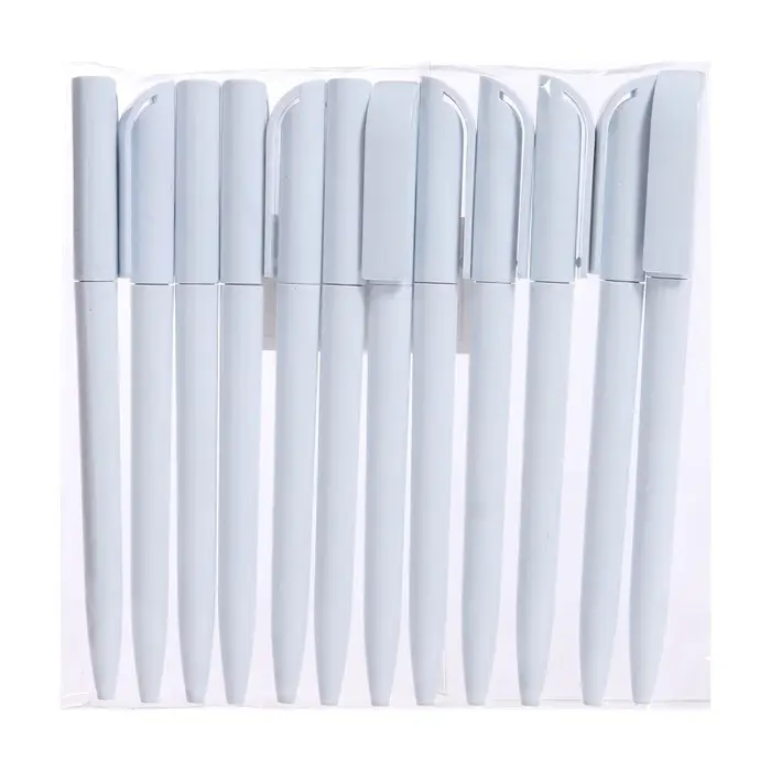 Ручка шариковая поворотная, 0.5 мм, стержень синий, белый корпус