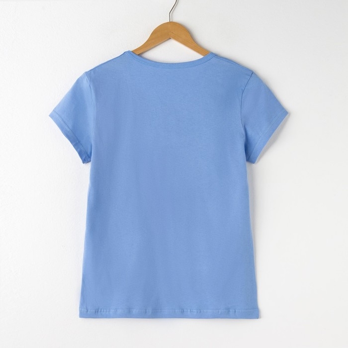 Футболка женская, цвет светло-синий/МИКС, размер 52