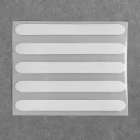 Светоотражающая термонаклейка &laquo;Полосы&raquo;, 10&times;1 см, 5 шт. на листе, серая