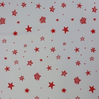 Пленка для цветов матовая, "Звездочки", красный, 0,6х9м &plusmn;5%