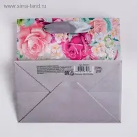 Пакет подарочный крафтовый квадратный, упаковка, &laquo;С нежной любовью&raquo;, 14 х 14 х 9 см