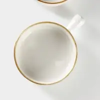 Кокотницы &laquo;Церера&raquo;, набор 2 шт., d=15 см, 500 мл, фарфор, белые