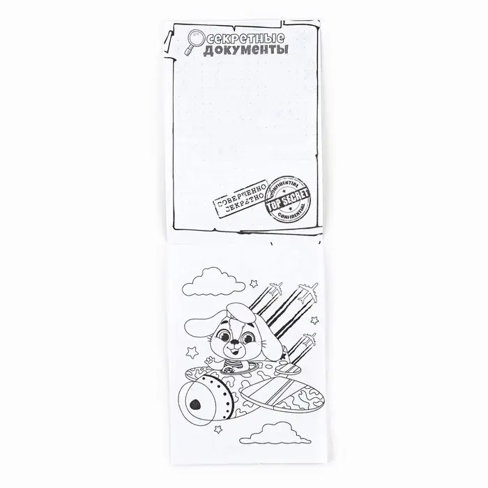 Блокнот раскраска А6, 12 л. &laquo;Енот. 23 февраля&raquo;