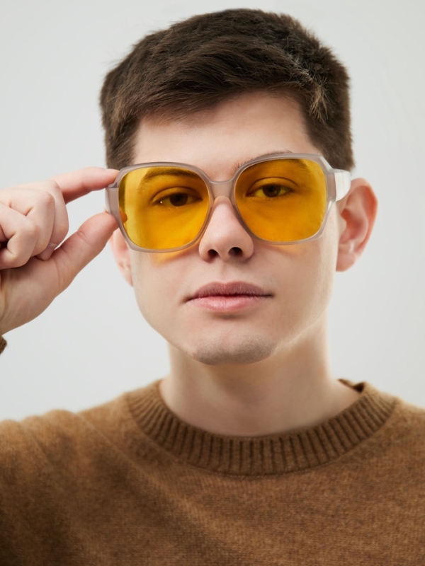 Очки для водителя, антиблик, антифары, uv 380, ширина 15.3 см, желтая линза