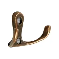 Крючок мебельный ТУНДРА TKd=004, двухрожковый, медь, 200 шт.