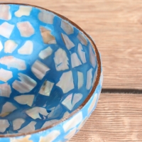 Чаша "Мозаика" 14х14х6 см, кокос +/- 1 см