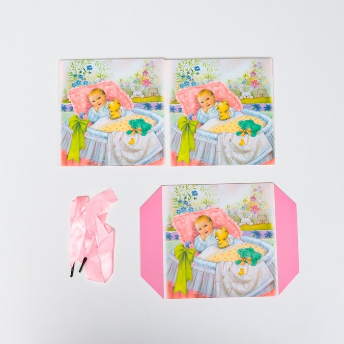 Коробка подарочная самосборная &laquo;Детская&raquo; Девочкам 15&times;15&times;15 см