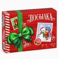 Коробка для сладостей «Посылка», 20 х 15 х 5 см, Новый год Коробка для сладостей «Посылка», 20 х 15 х 5 см, Новый год