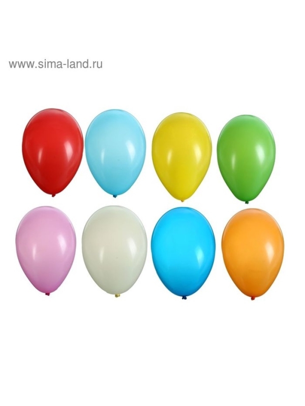 Шар латексный 6", пастель, водные бомбочки, набор 1000 шт., цвета МИКС
