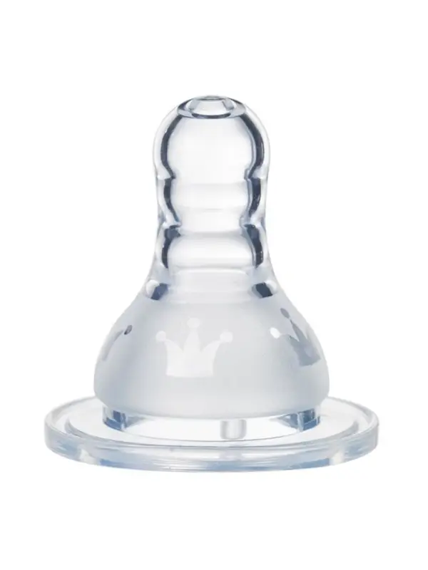 Соска на бутылочку M&B &laquo;Корона&raquo;, антиколиковая, классическое горло, от 3 мес., средний поток, фасовка по 20 шт.