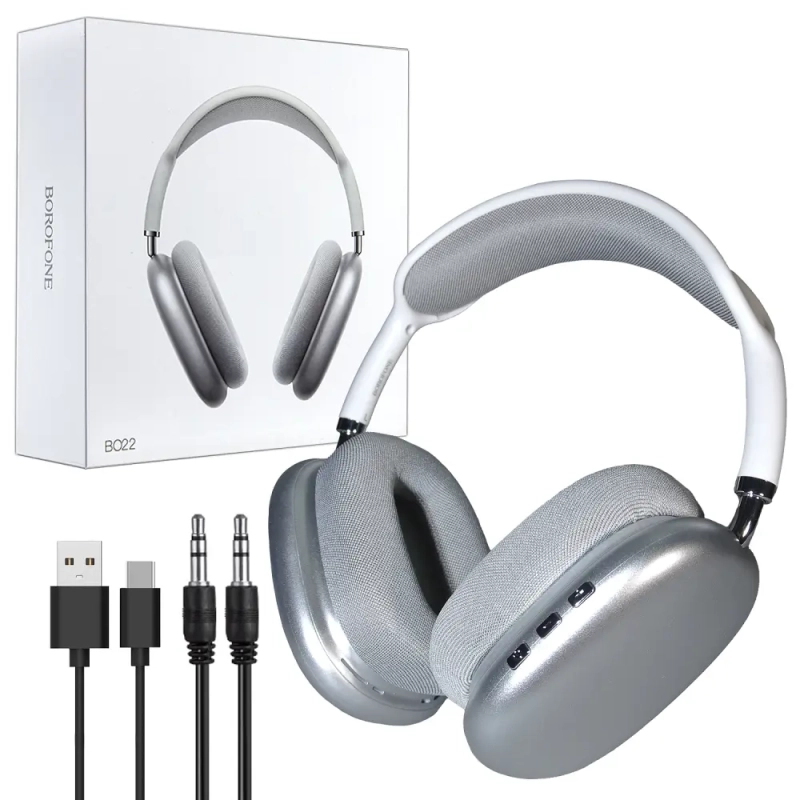Наушники BO22 Bluetooth Borofone серебро