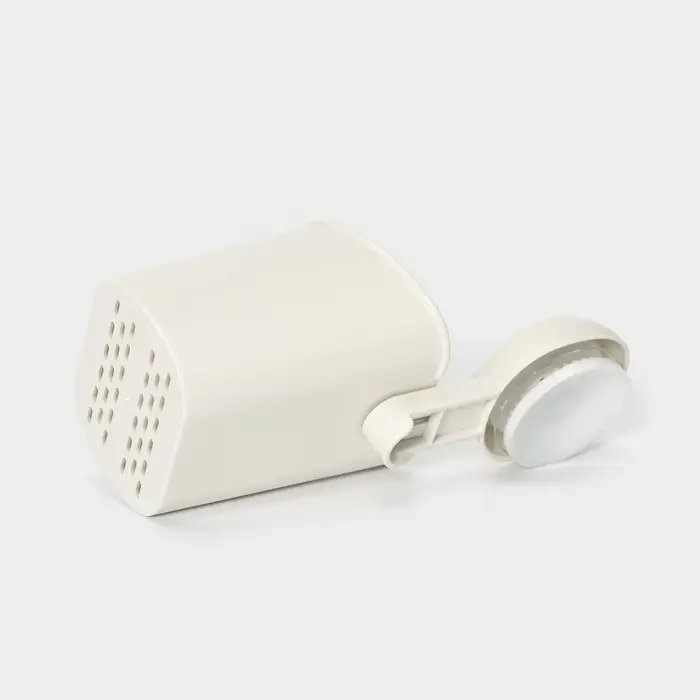 Стакан для зубных щёток на вакуумной присоске, пластик, 9&times;7,7&times;19 см, белый