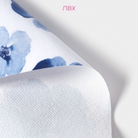 Скатерть на стол &laquo;Фиалки&raquo; Доляна 137&times;180 см, сине-белая