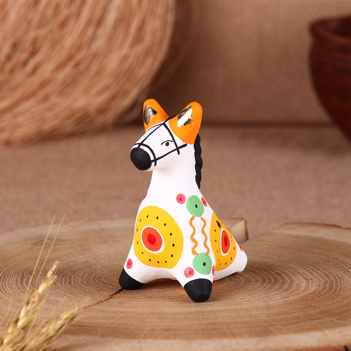 Дымковская игрушка &laquo;Свистулька Лошадка&raquo; 8&times;9&times;4 см, микс