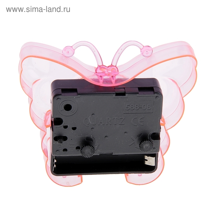 Часы - будильник настольные &laquo;Бабочка&raquo;, дискретный ход, циферблат d-5.5 см, 9&times;8 см, микс