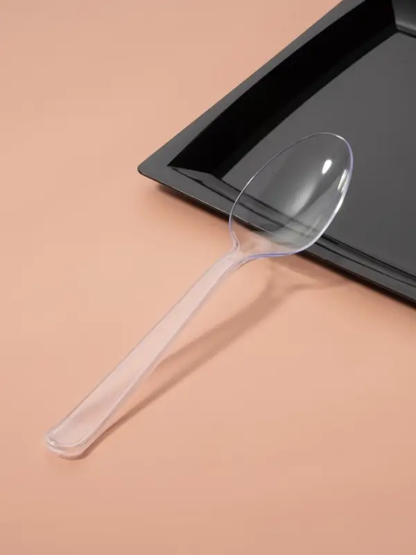 Ложка пластиковая одноразовая Не ЗАБЫЛИ! &laquo;Премиум&raquo;, 18 см, прозрачная, набор 6 шт./уп.