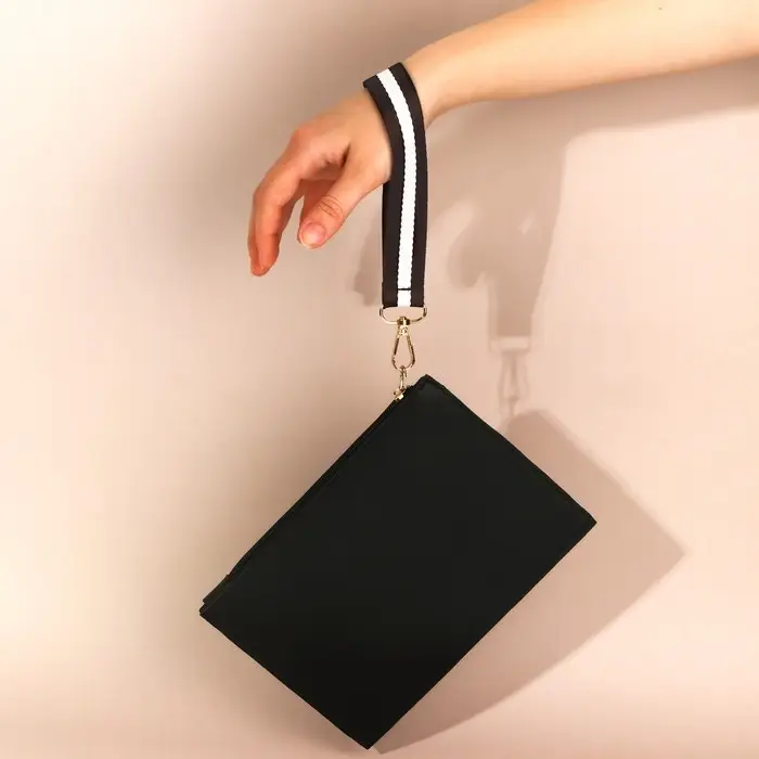 Ручка-петля для сумки, стропа, 20&times;2.5 см, коричневая, белая