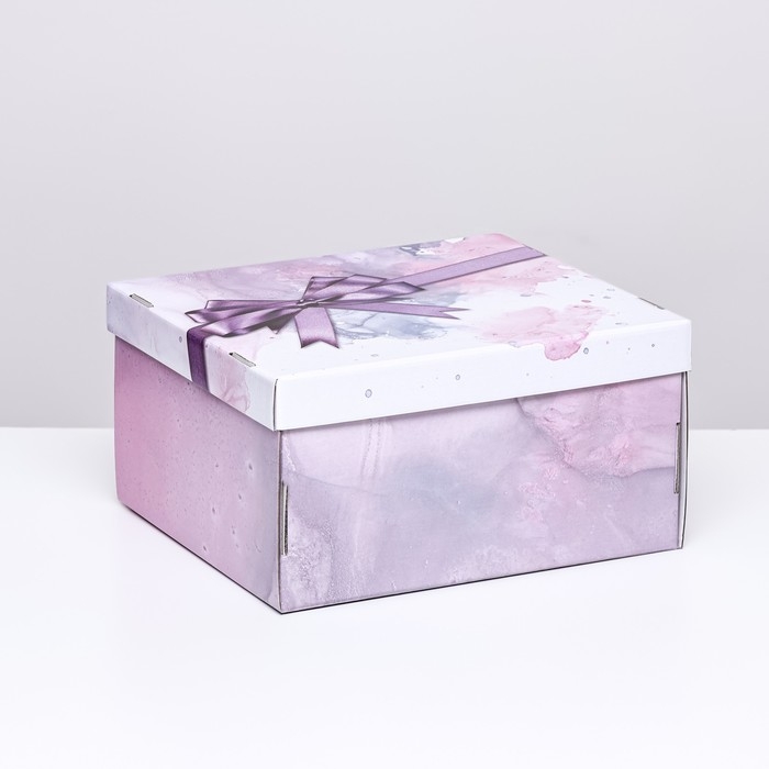 Складная коробка Складная коробка "Бант", фиолетовый 31,2 х 25,6 х 16,1 см