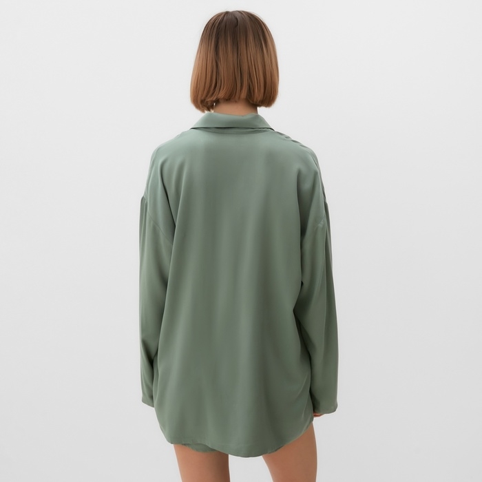 Костюм женский (рубашка, шорты) MINAKU:   Casual Collection цвет оливковый, р-р 44