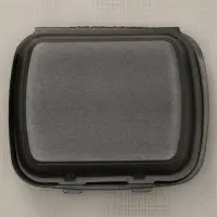 Ланч - бокс одноразовый, 24,7&times;20,6&times;3,5 см, 1 секция, чёрный