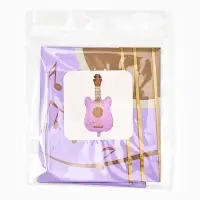 Воздушный шар фольгированный 35" "Гитара" цвет сиреневый