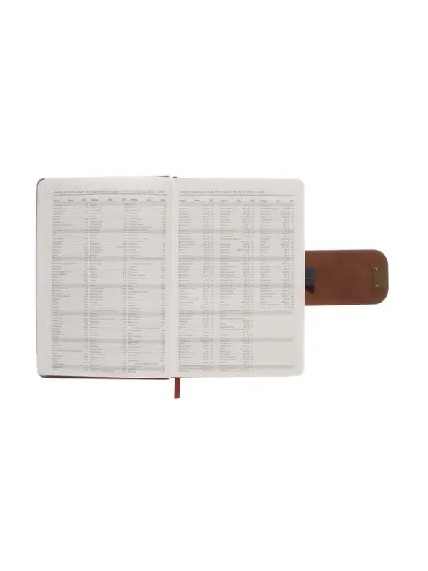 Ежедневник недатированный формат А5, с хлястиком, 96л, линия, пвх, Коричневый