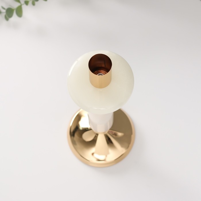 Подсвечник металл на 1 свечу d=3 см "Нурулла" 10,5х10,5х31 см