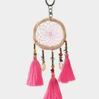 Брелок "Ловец снов" 17 см, цв. розовый