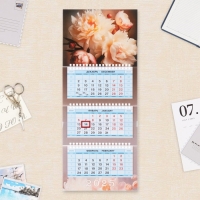 Календарь квартальный мини-трио "Нежные пионы" 2025 год, 19,5 х 47 см Календарь квартальный мини-трио "Нежные пионы" 2025 год, 19,5 х 47 см