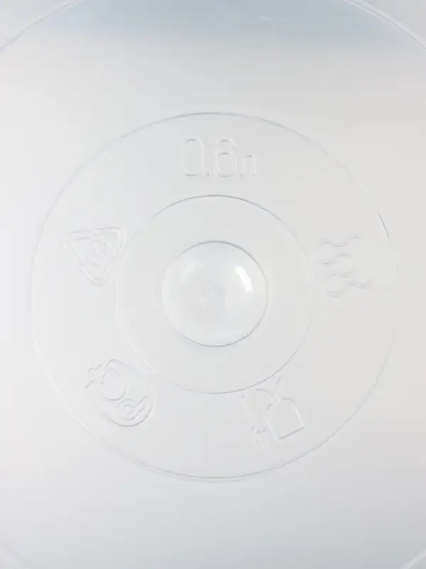 Контейнер пищевой ПластоС, 600 мл, с герметичной крышкой, d=13 см, h=8 см, пластик, прозрачный