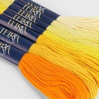 Набор ниток мулине хлопок 8±1м (наб 7шт цена за наб) cпектр жёлтый TR Набор ниток мулине хлопок 8±1м (наб 7шт цена за наб) cпектр жёлтый TR