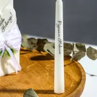 Свечи свадебные "Любовь Навсегда" набор 3 шт (18,5 см + 2 шт по 18 см), белый