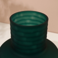 Ваза для цветов &laquo;Флорентина&raquo; из зеленого стекла 24 х 21 х 21 см