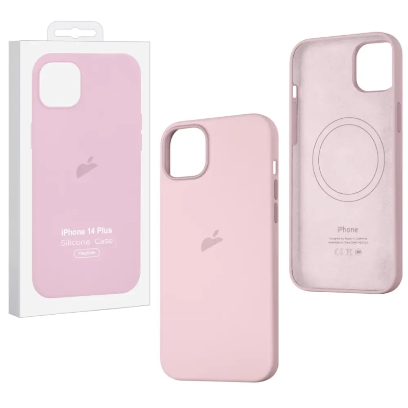 Чехол iPh 14 Plus Silicon Case 100% ORG Chalk Pink
