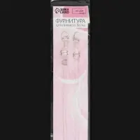 Лямки для бюстгальтера, силиконовые, фурнитура металл, 0.5 см, 37 см, пара, прозрачные