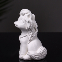 Статуэтка "Пони с подковой" 8х5х5 см, натуральный