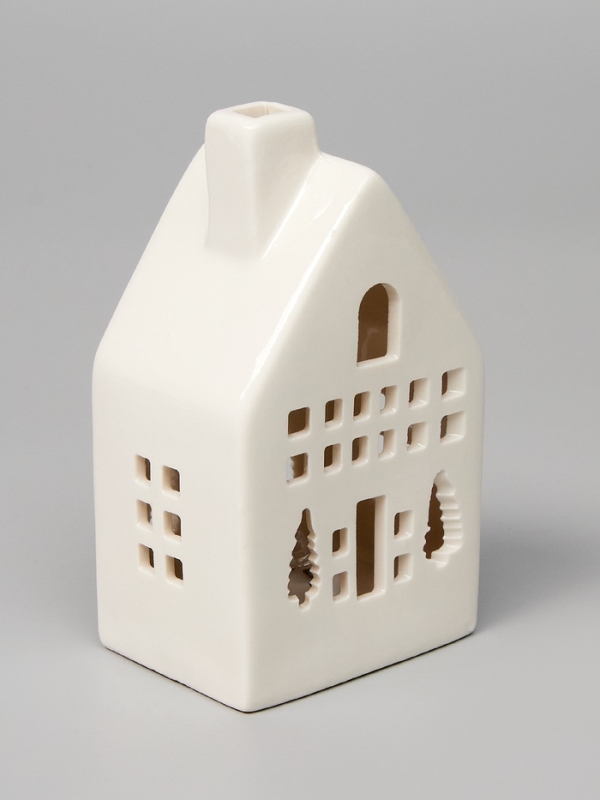 Светодиодная фигура "Дом Елочки" 12.6х5.5х7.5, 1 LED, LR44x3(в компл.), Т/БЕЛЫЙ