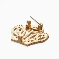 Зажим для кардигана "Ажур", корона империи, цвет белый в золоте