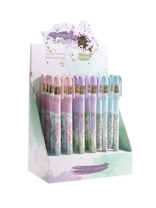 Ручка шариковая BrunoVisconti. Primavera 0.38мм, стерж/син, МИКС