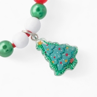 Браслет детский &laquo;Выбражулька&raquo; на затяжке, бусины, элемент ёлка, разноцветный