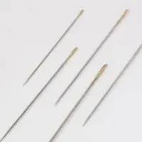 Иглы швейные для модисток, d=0.7/0.8/1.1 мм, 3.8-5.3 см, с золотым ушком, 16 шт.