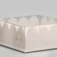 Коробка для печенья, белая, 7&times;7&times;3 см