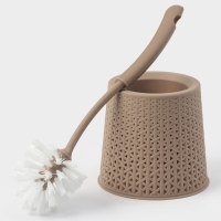 Ёршик для унитаза &laquo;Практик. Ротанг&raquo;, 14&times;14&times;40 см, с подставкой, МИКС