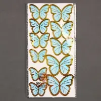 Топпер для торта &laquo;Бабочки&raquo; 11 шт., голубой