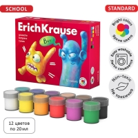 Гуашь 12 цветов х 20 мл, ErichKrause "Jolly Friends", в картонной упаковке Гуашь 12 цветов х 20 мл, ErichKrause "Jolly Friends", в картонной упаковке