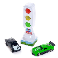 Светофор с машинками «Изучаем ПДД», световые эффекты, русский чип, МИКС Светофор с машинками «Изучаем ПДД», световые эффекты, русский чип, МИКС