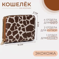 Кошелёк на молнии, цвет коричневый Кошелёк на молнии, цвет коричневый