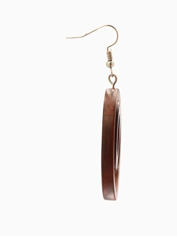 Серьги "Круг" дерево соно